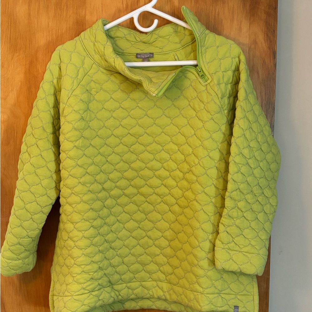 Talbots Women’s Green Quilted Pullover Sweater Size 2X